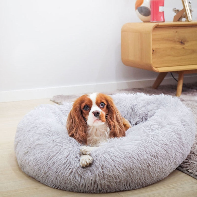 Super Soft Pet Dog Cat Bed Plush Full Size Washable Calm Bed