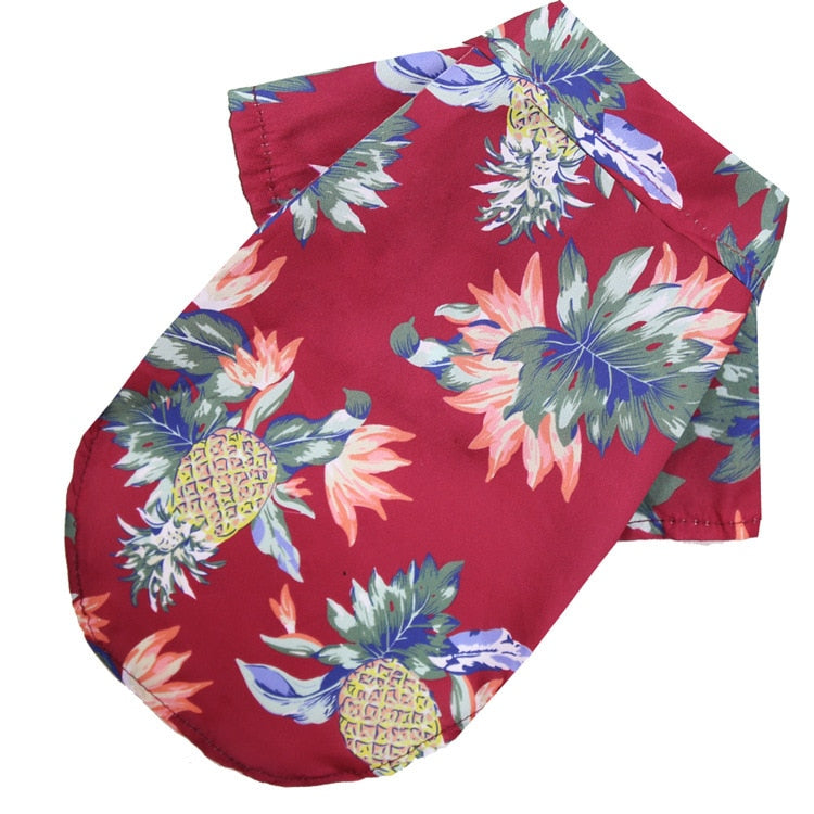 Hawaiian Beach Style Dog T-Shirts Thin Breathable Summer Dog Clothes