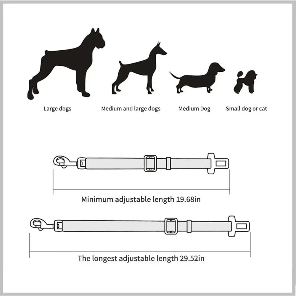 Adjustable Dog Car Seatbelt