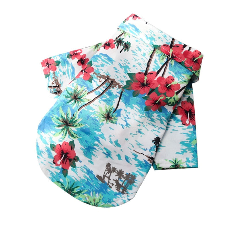 Hawaiian Beach Style Dog T-Shirts Thin Breathable Summer Dog Clothes