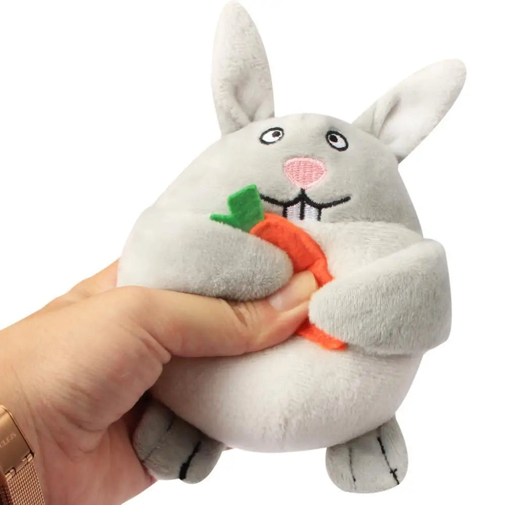 Plush Carrots Bunnies Squeaky Dog Toy