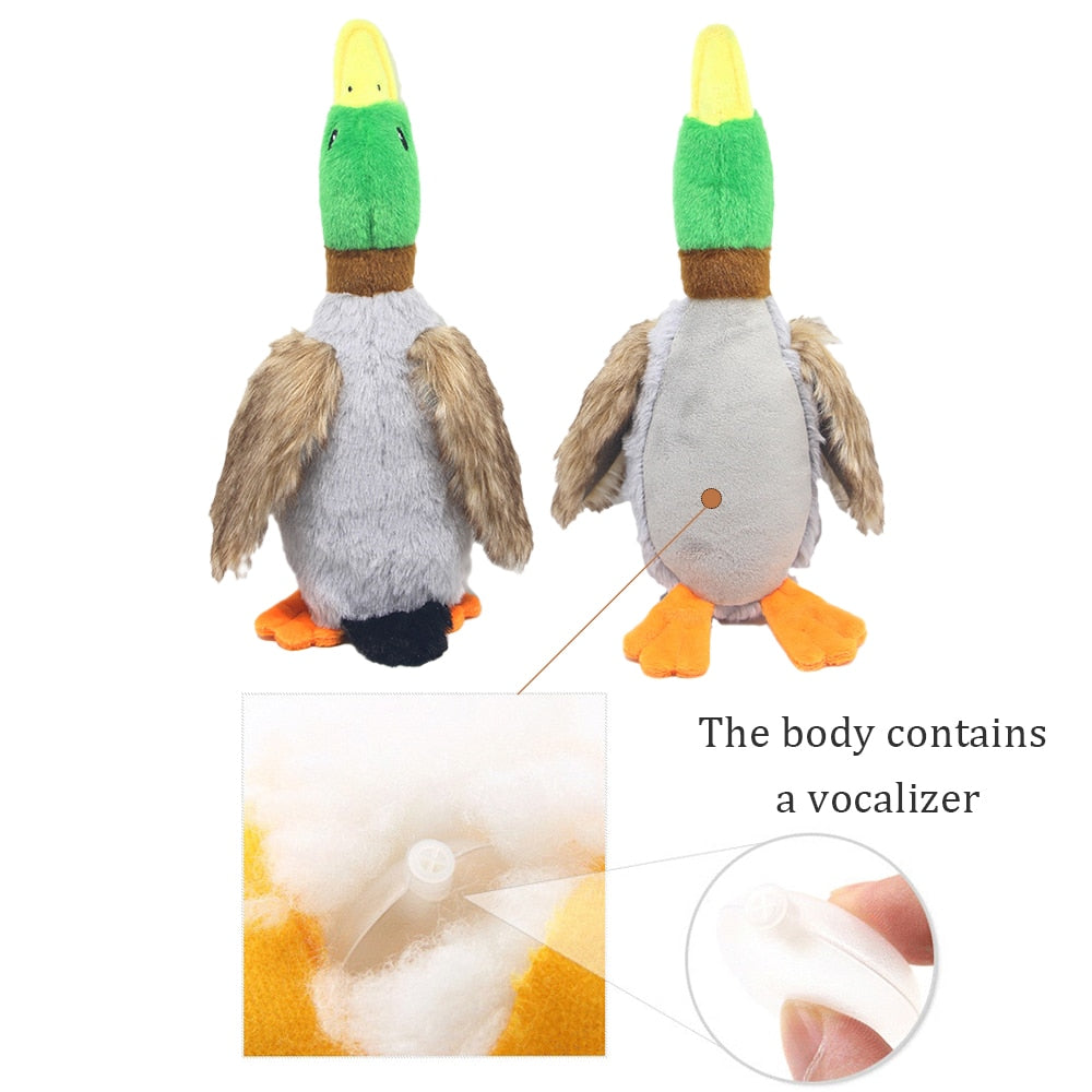 Cute Plush Duck Sound Pet Toy Animal Squeak Dog Toy Cleaning Tooth