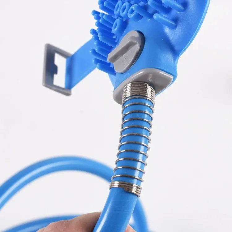 Pet Shower Nozzle Silicone Massage Tool Suitable For Indoor And Outdoor Use, Multi-functional Cat And Dog Shower Nozzle Massage