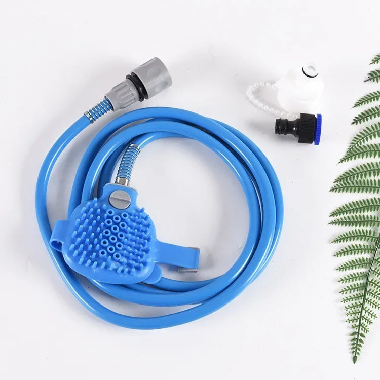 Pet Shower Nozzle Silicone Massage Tool Suitable For Indoor And Outdoor Use, Multi-functional Cat And Dog Shower Nozzle Massage