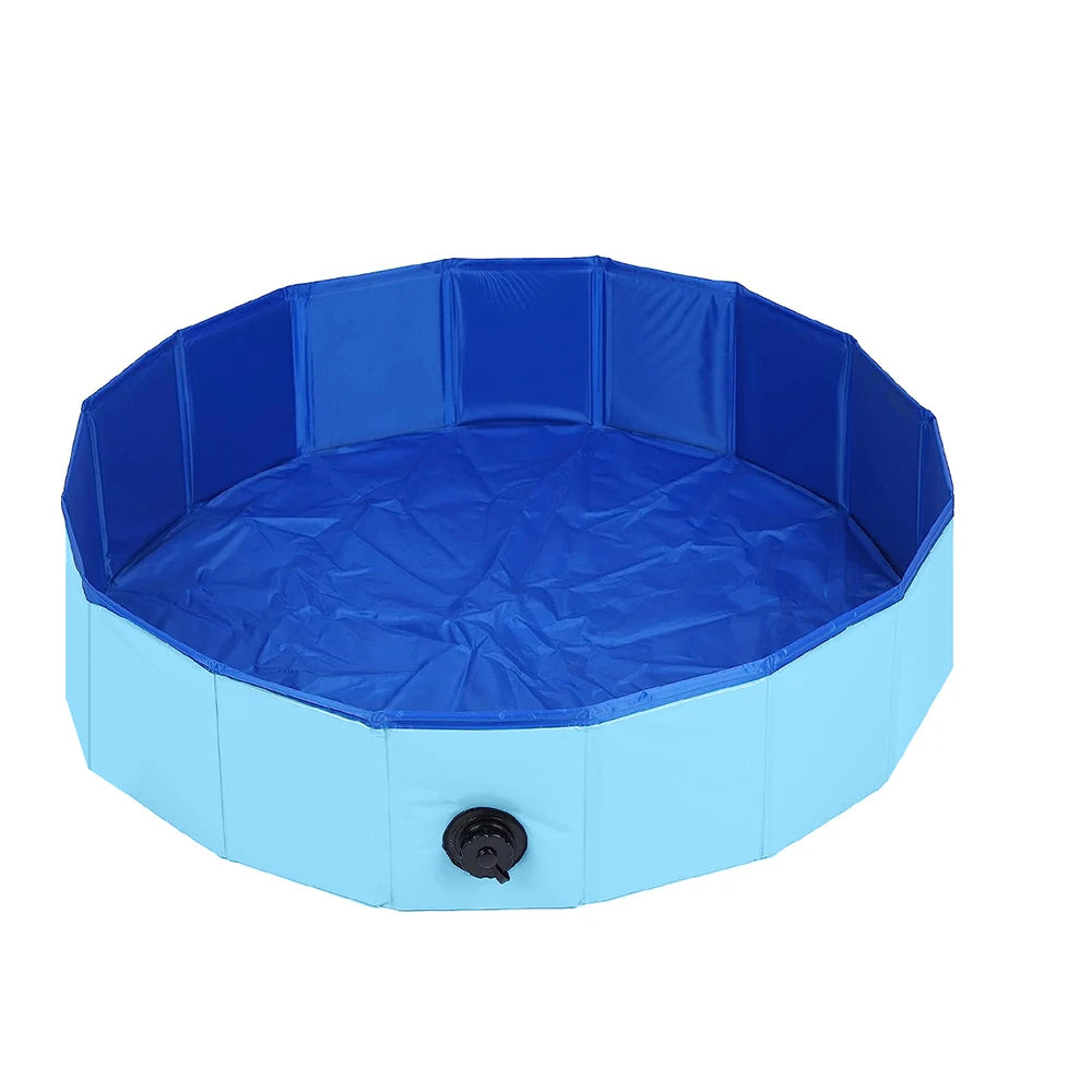 80x20cm /120x30cm/ 160x30cm Pet Pool Portable Swimming Pool Foldable Dog Bath With Drain valve Outdoor Pet Bathing Tub
