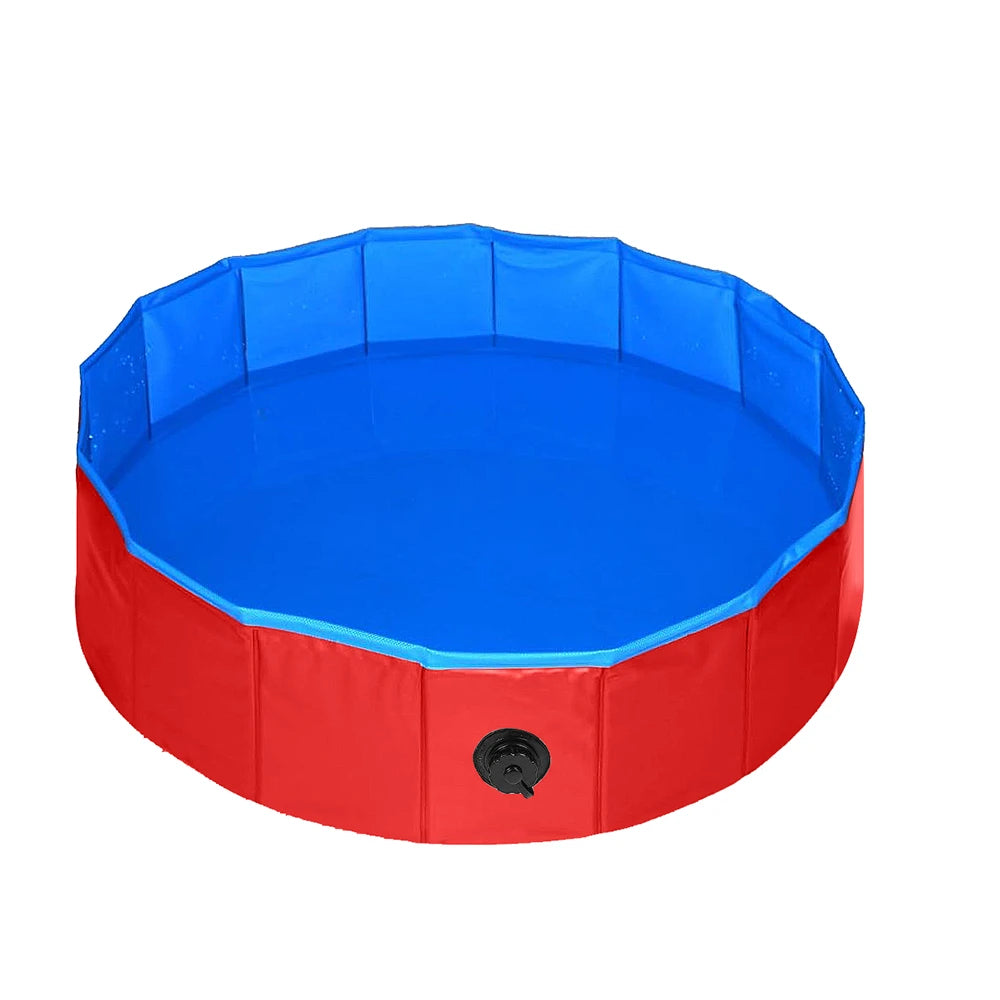 80x20cm /120x30cm/ 160x30cm Pet Pool Portable Swimming Pool Foldable Dog Bath With Drain valve Outdoor Pet Bathing Tub