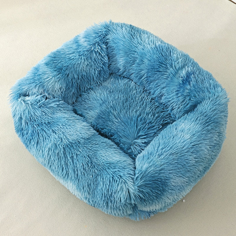 Dog Bed Sofa Long Plush Square Kennel Winter Warm Puppy Mat Cat