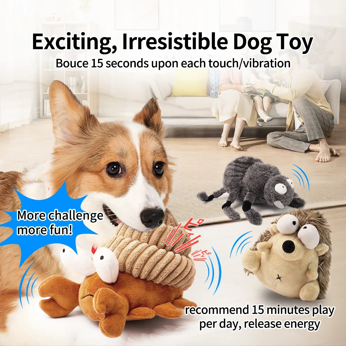 Interactive Dog Plush Toy