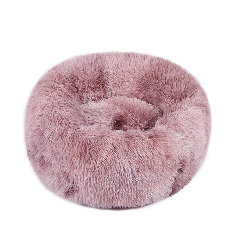 Pet Cat Bed Cushion Comfortable Donut Round Plush Kennel Pet