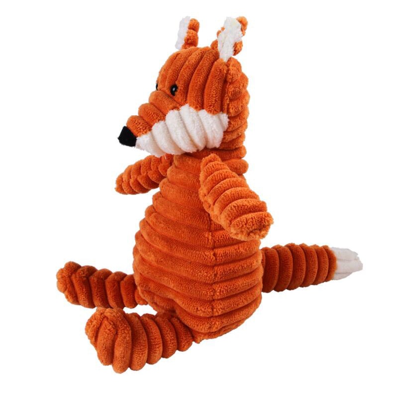 Plush Dog Toy Animals Shape Bite Resistant Squeaky Toys Corduroy