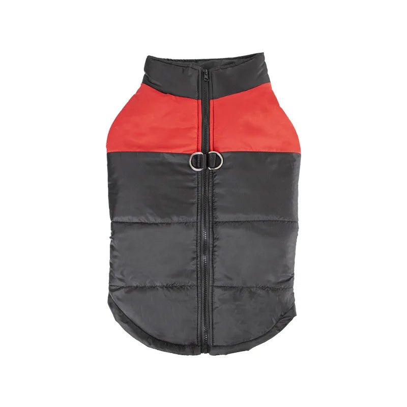 Winter Zipper Vest Jacket For Large Dogs, Waterproof Coat , Cotton Padded & Windproof.