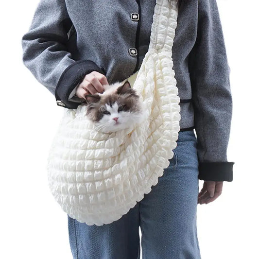 Dog Sling Ribbed Shoulder Bag