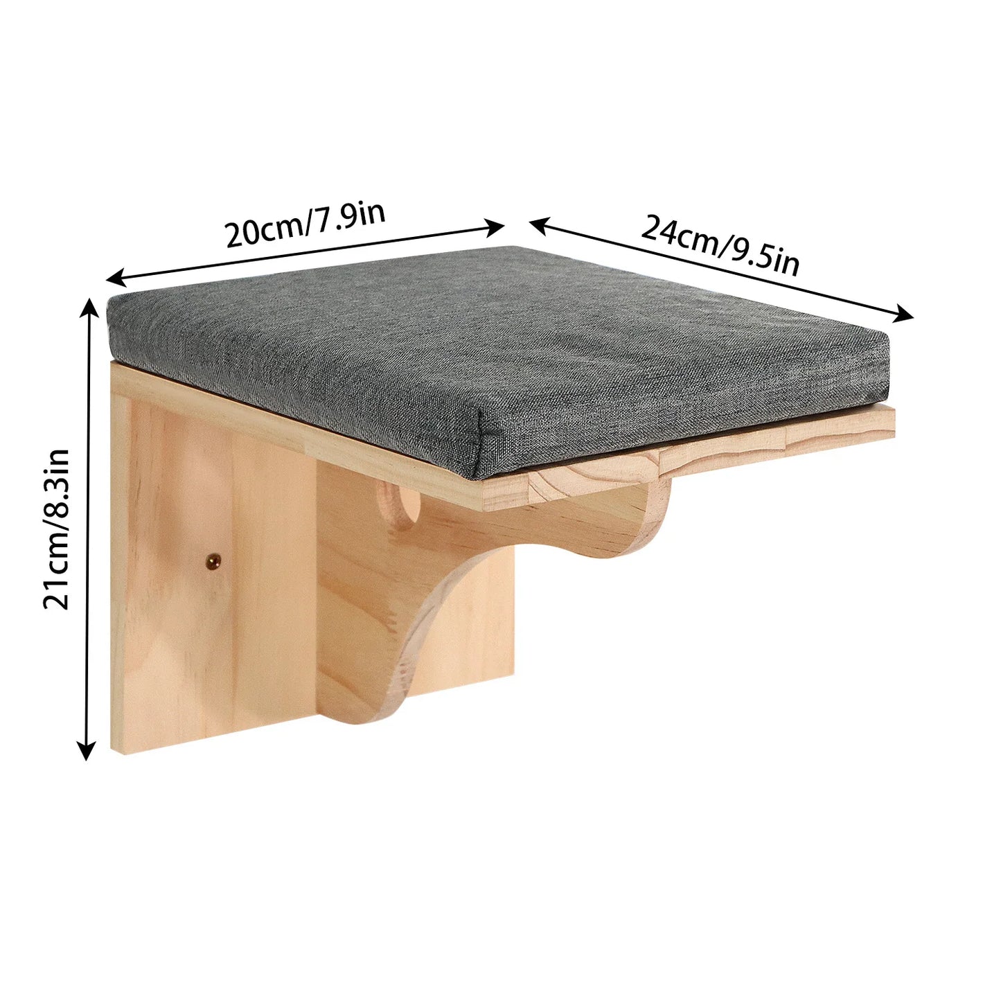 Soft Cushioned Wall Mounted Indoor Shelves For Cats