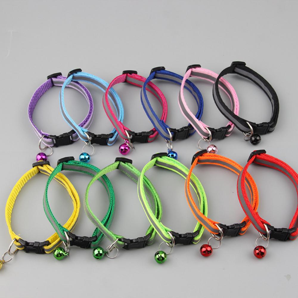 Reflective Breakaway Cat Collar Neck Ring Necklace Bell Pet Supplies