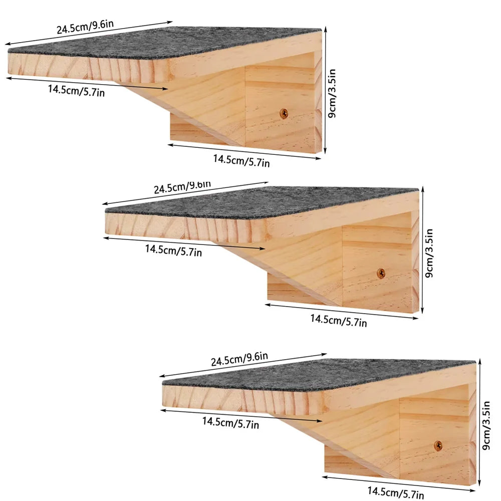 Soft Cushioned Wall Mounted Indoor Shelves For Cats