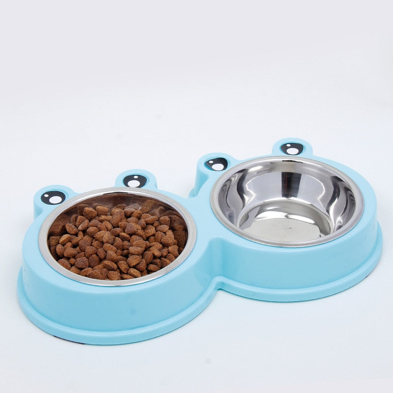 Cat Bowl Dog Bowl Drinking Water Feeding One-piece Pet Double Bowl