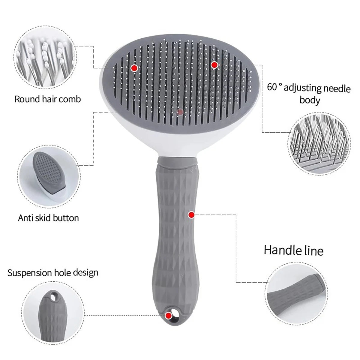 Non-slip Hair Removal Brush For Cats and Dogs