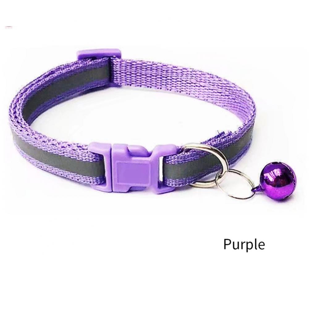 Reflective Breakaway Cat Collar Neck Ring Necklace Bell Pet Supplies