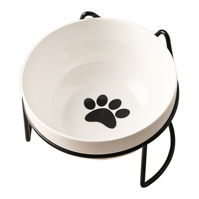 Poursweet Pet Cat Bowl Ceramic 500ML Water Feeder Food Feeding