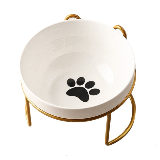 Poursweet Pet Cat Bowl Ceramic 500ML Water Feeder Food Feeding