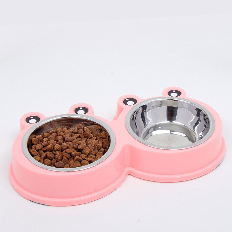 Cat Bowl Dog Bowl Drinking Water Feeding One-piece Pet Double Bowl