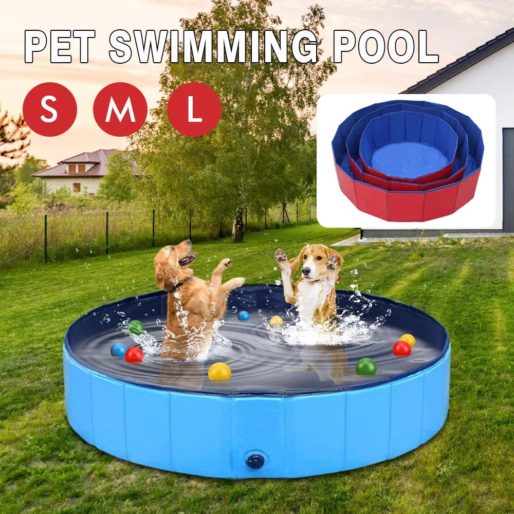 80x20cm /120x30cm/ 160x30cm Pet Pool Portable Swimming Pool Foldable Dog Bath With Drain valve Outdoor Pet Bathing Tub