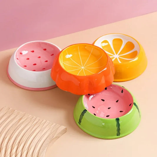 4 Fruit Shape pet ceramics bowls
