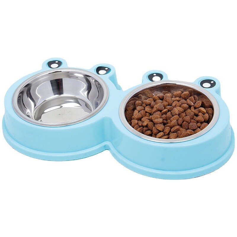 Cat Bowl Dog Bowl Drinking Water Feeding One-piece Pet Double Bowl