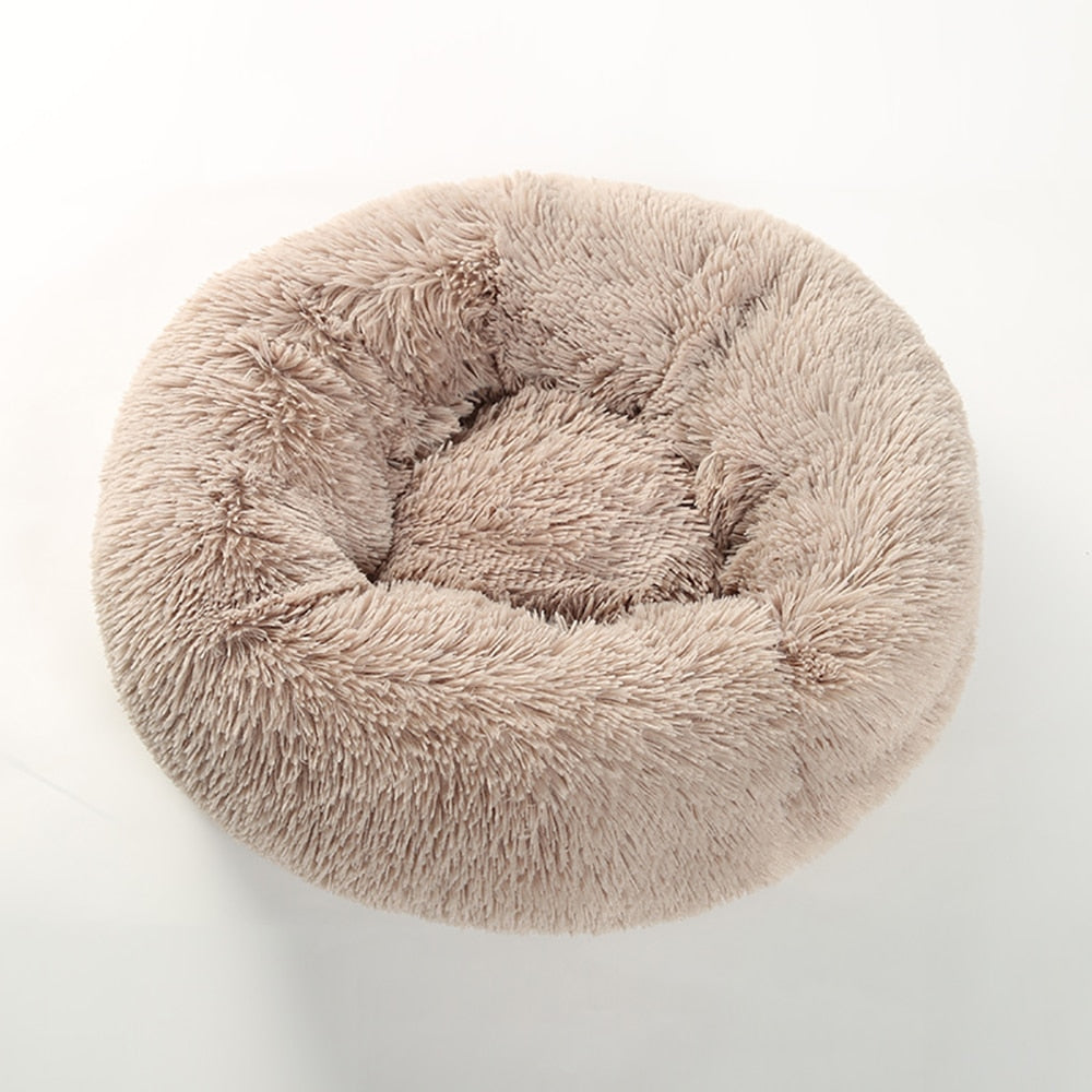 Pet Cat Bed Cushion Comfortable Donut Round Plush Kennel Pet