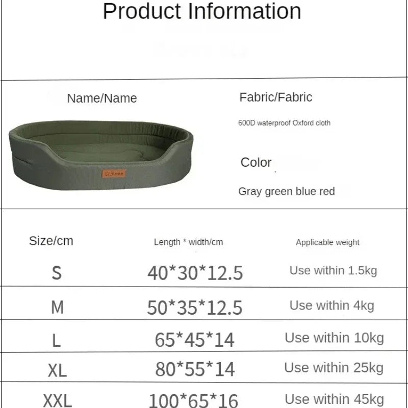 Waterproof and Chew Resistant Mat, Wear-Resistant Pet Sleeping Beds