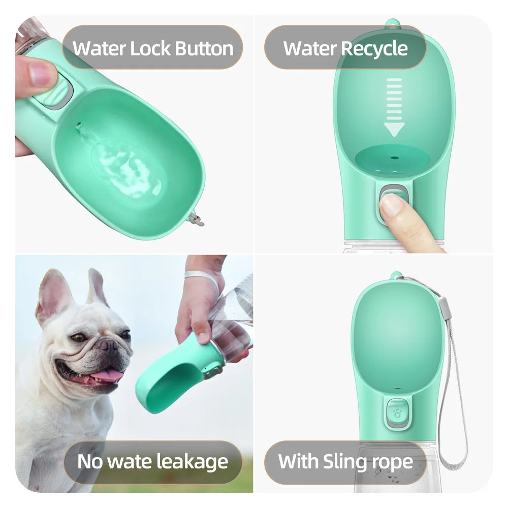 Dog Water Bottle - 550ml Water Feeder
