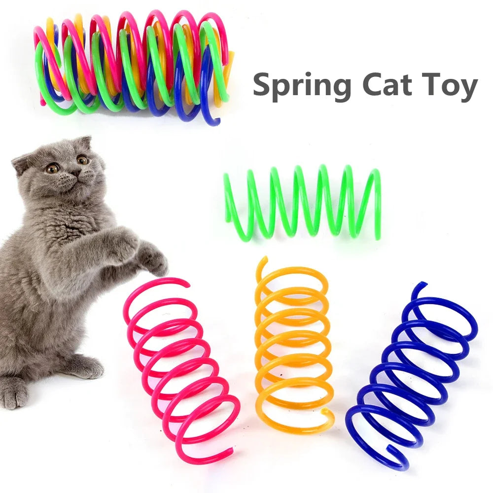 4/8/16/20pcs Colourful Springs Cat Pet Toy