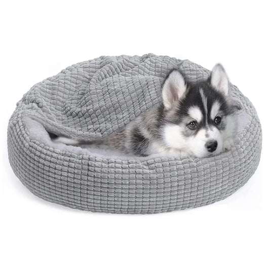 Round Warm Pet Bed For Cats and Dogs