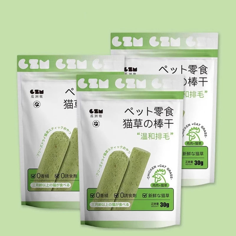 Natural Grass Chewing Sticks Treat for Cats