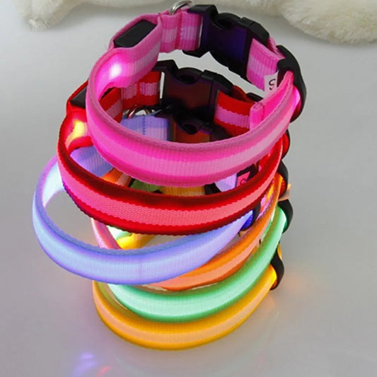 Glowing LED Dog Anti-lost Collar For Small Medium & Large Dogs