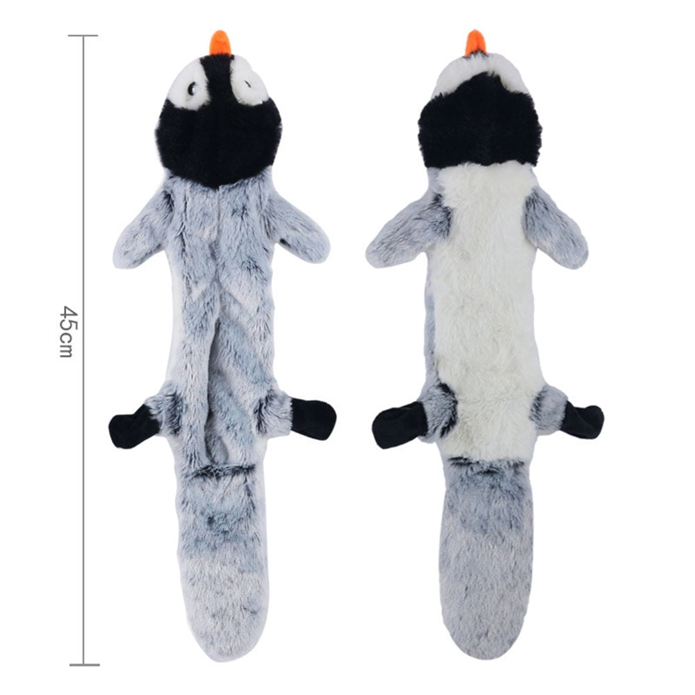 Funny Simulated Animal No Stuffing Dog Toy with Squeakers Durable