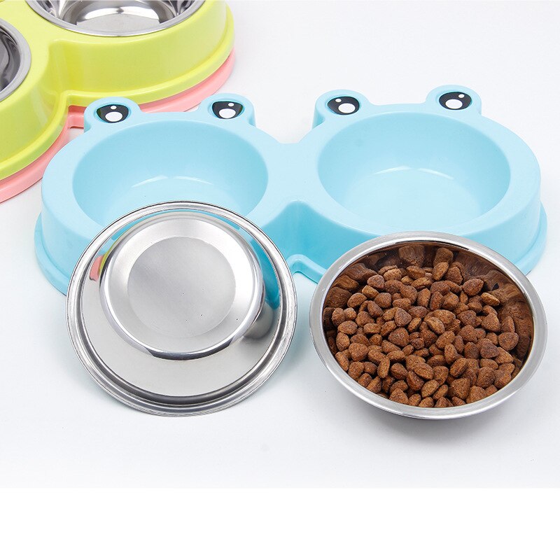 Cat Bowl Dog Bowl Drinking Water Feeding One-piece Pet Double Bowl