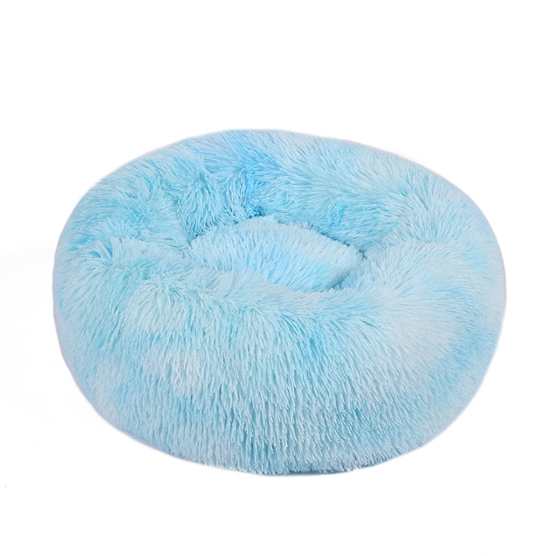 Pet Cat Bed Cushion Comfortable Donut Round Plush Kennel Pet