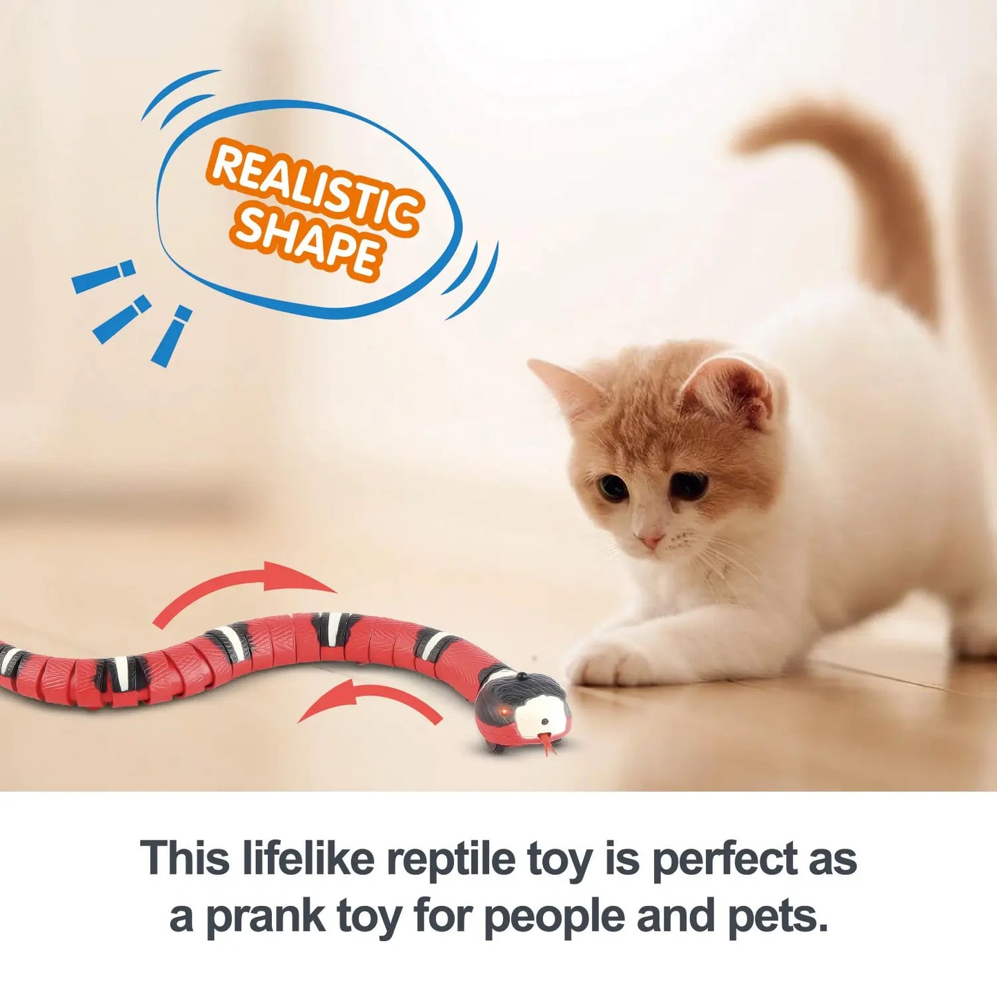 Smart Sensing Interactive Snake Toy For Pets