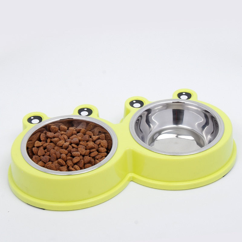 Cat Bowl Dog Bowl Drinking Water Feeding One-piece Pet Double Bowl