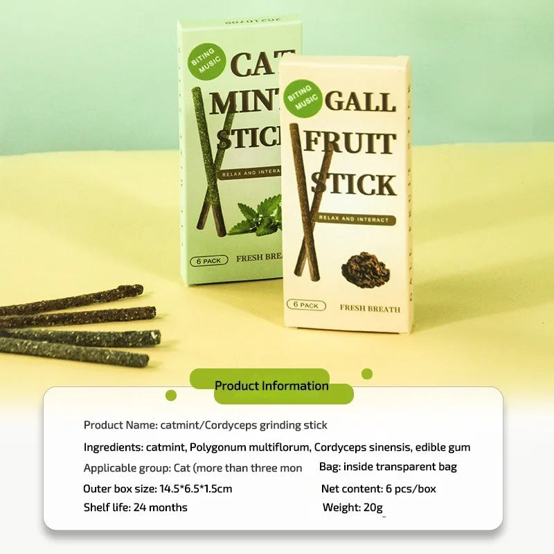 Teeth Grinding Mint sticks for Cats