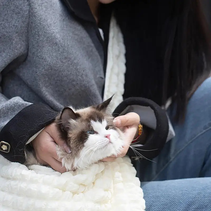 Dog Sling Ribbed Shoulder Bag