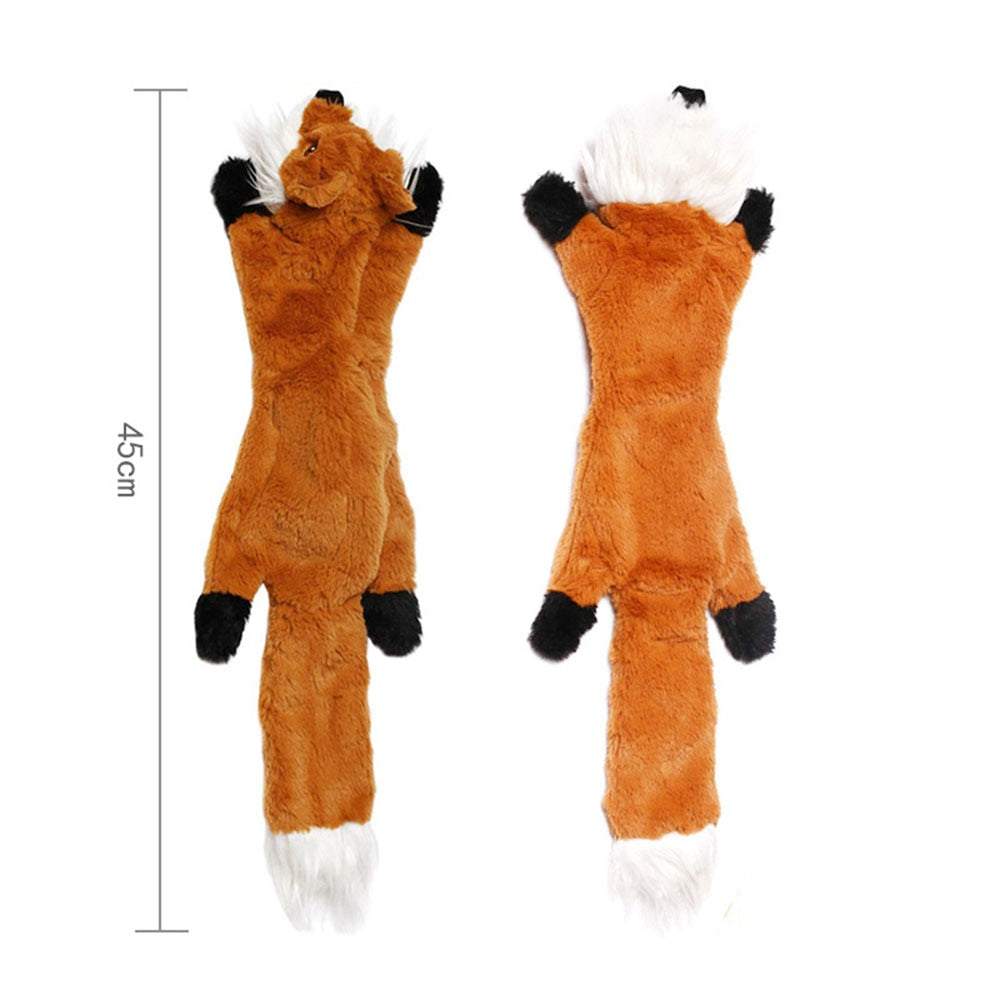 Funny Simulated Animal No Stuffing Dog Toy with Squeakers Durable