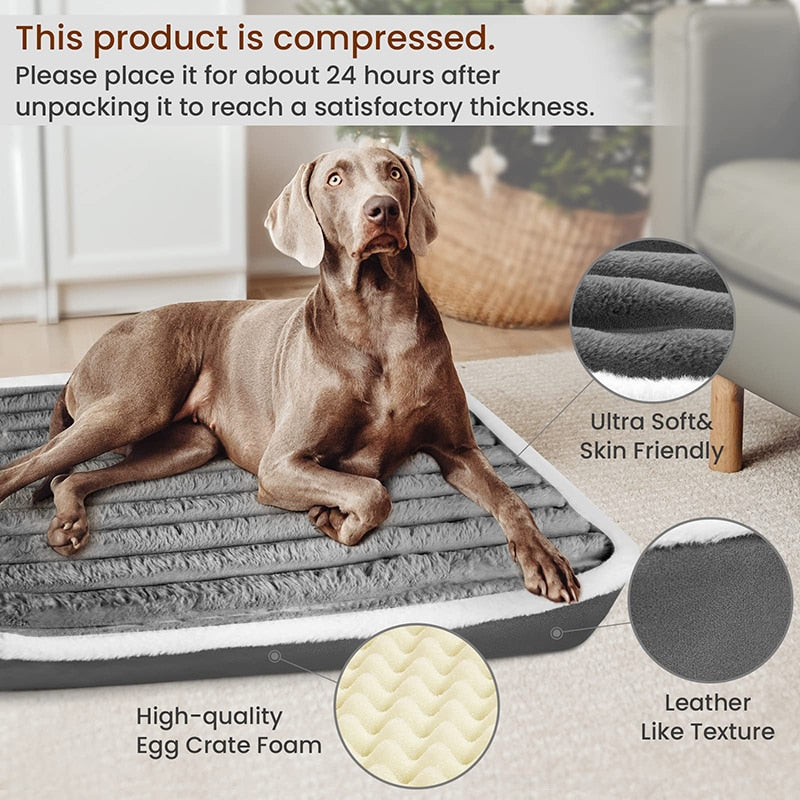 Benepaw Soft Orthopedic Dog Bed Washable Nonslip Egg Crate