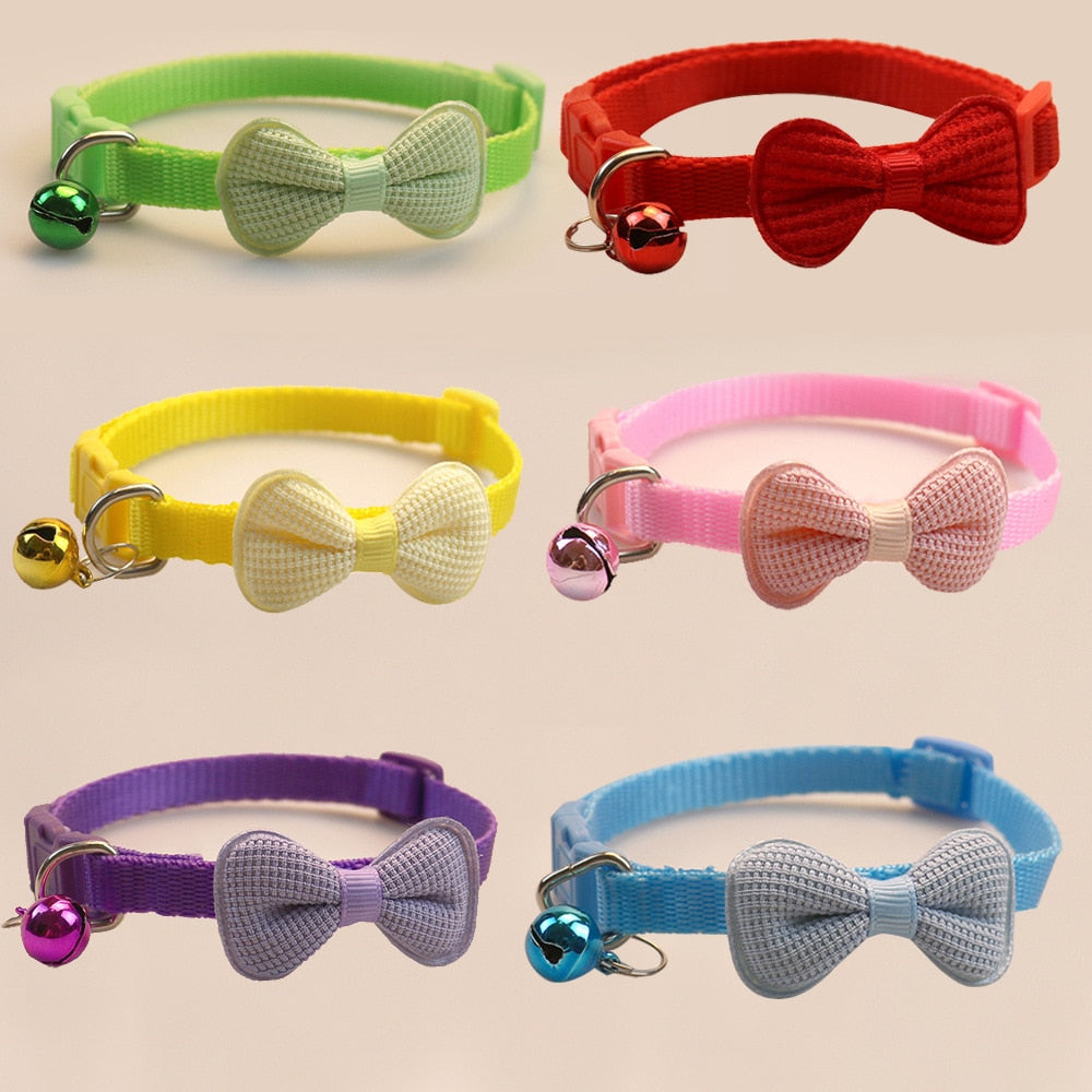 Pet Collars New Pet Bow Bell Collars Cute Cat Collars Pet Supplies