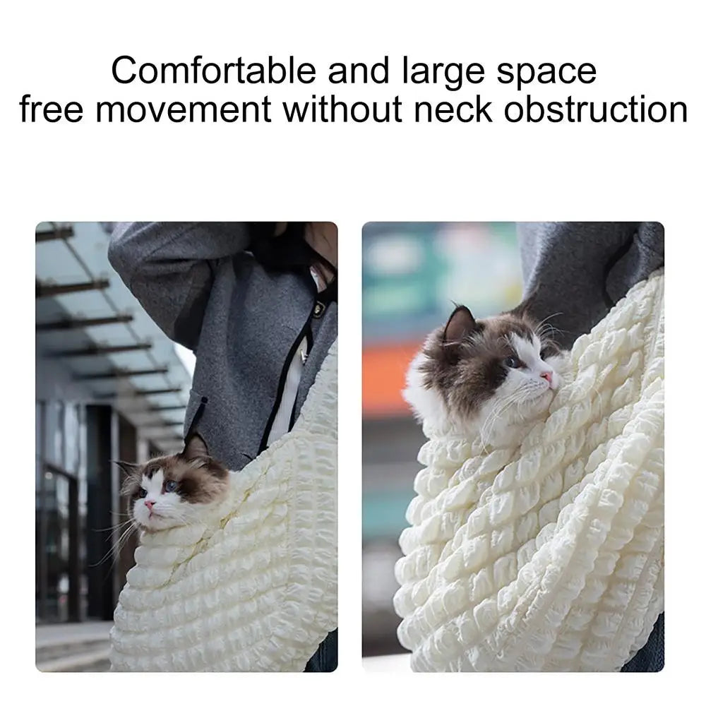 Dog Sling Ribbed Shoulder Bag