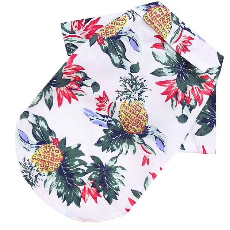 Hawaiian Beach Style Dog T-Shirts Thin Breathable Summer Dog Clothes