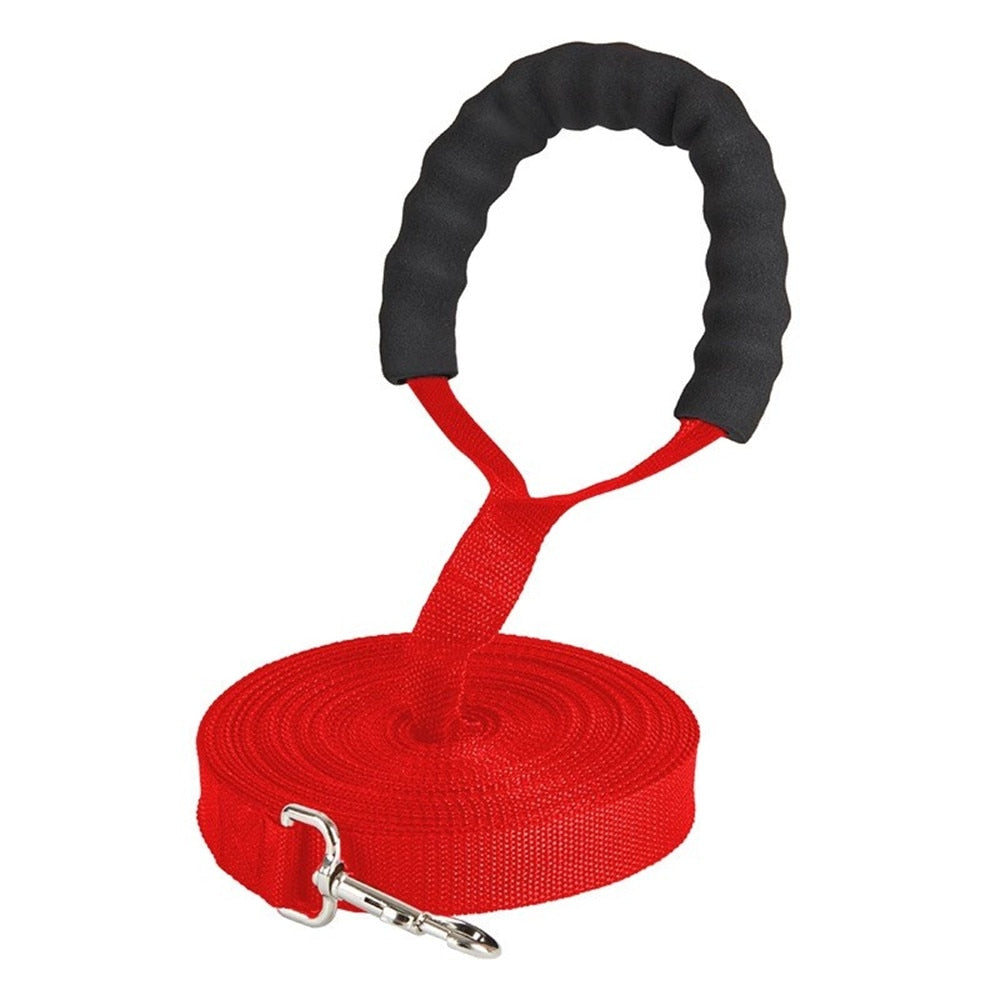 Long Dog Leash Rope Comfortable Sponge Handle Pet Lead Belt Outdoor