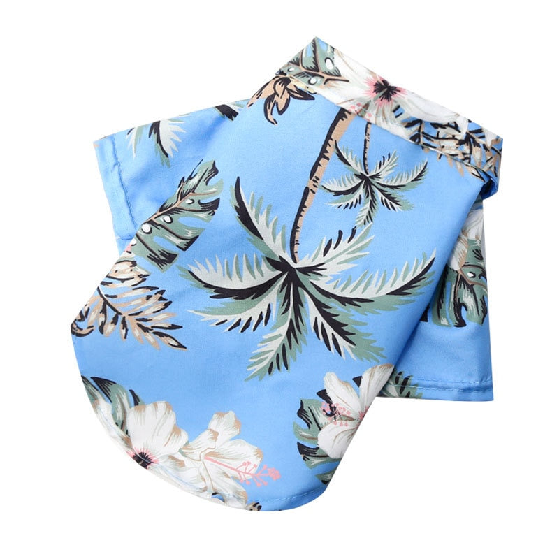 Hawaiian Beach Style Dog T-Shirts Thin Breathable Summer Dog Clothes