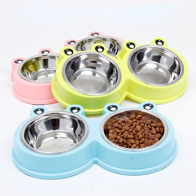 Cat Bowl Dog Bowl Drinking Water Feeding One-piece Pet Double Bowl